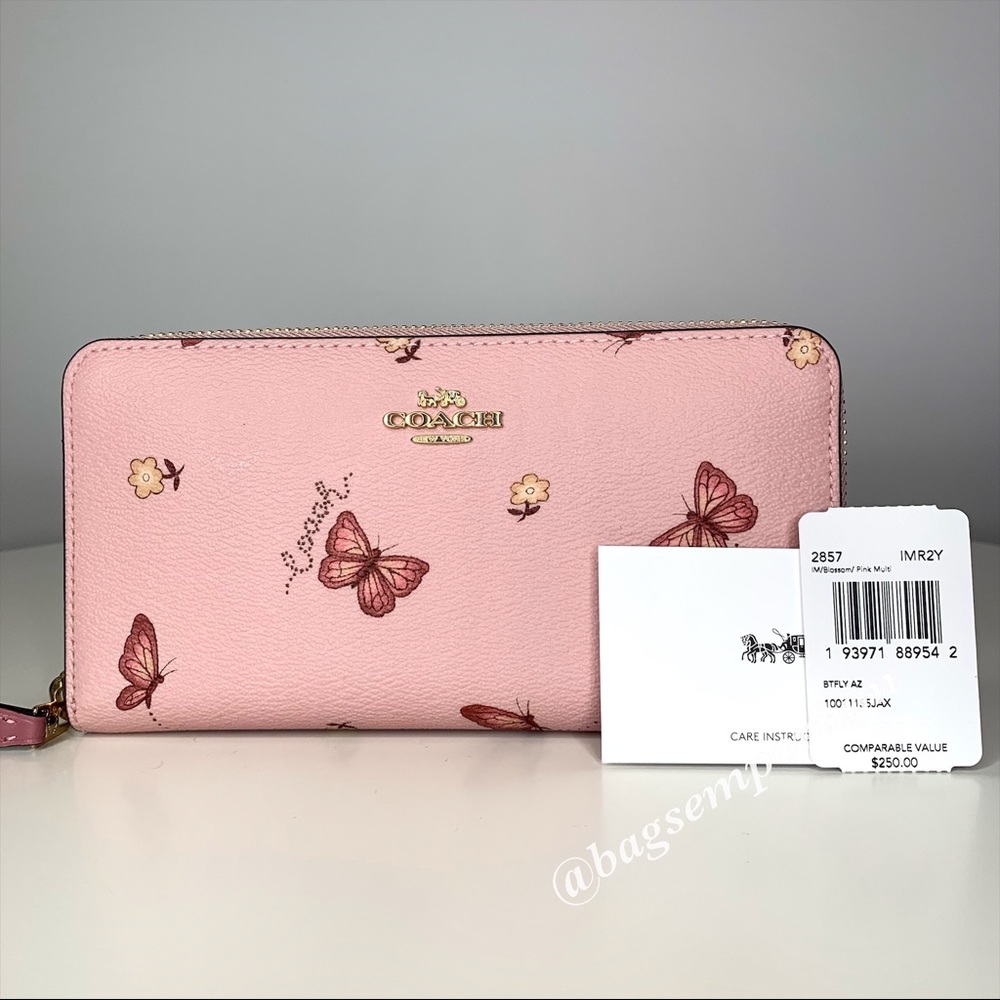 Coach Butterfly Large Accordion Zip Wallet - Picture 2 of 11